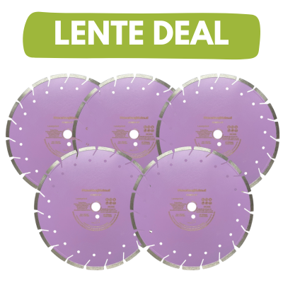 5x De ultieme diamantschijf 350mm voor beton / abrasive - Winter Deal