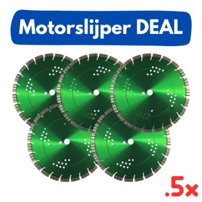 5x Diamantschijf 350mm met 16mm Turbo-segmenten OP=OP