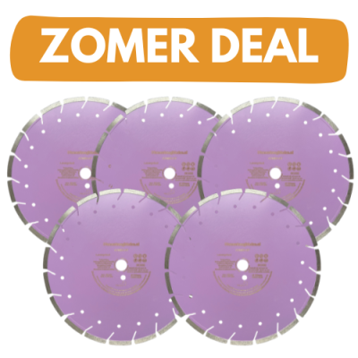 5x De ultieme diamantschijf 350mm voor beton / abrasive - Zomer Deal