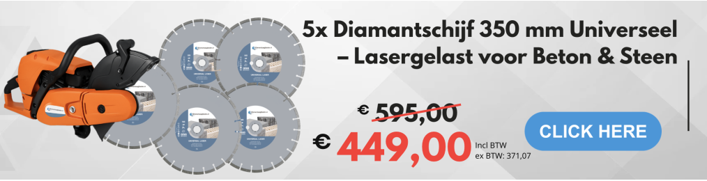 5x diamantschijf 350mm