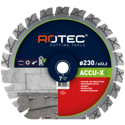Diamantschijf 350 mm TURBO-X voor Accu-Machines – Beton & Graniet
