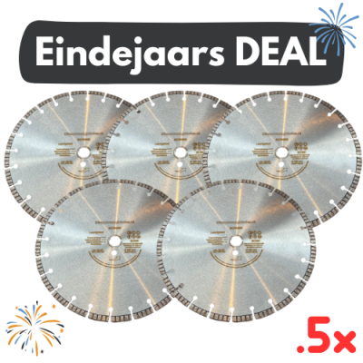 5x Diamantschijf 350mm met turbo segmenten - Eindejaars DEAL