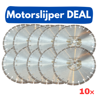 10x Diamantschijf 350mm met turbo segmenten - Motorslijper DEAL