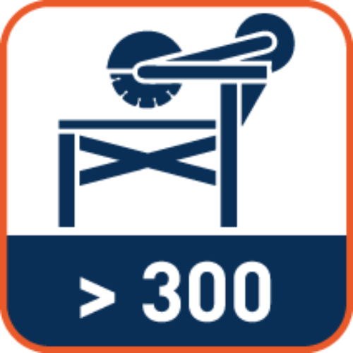 Vanaf ø300 mm geschikt voor het gebruik op een tafelzaag